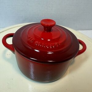Le Creuset Mini Cherry Red Stoneware Casserole with Lid